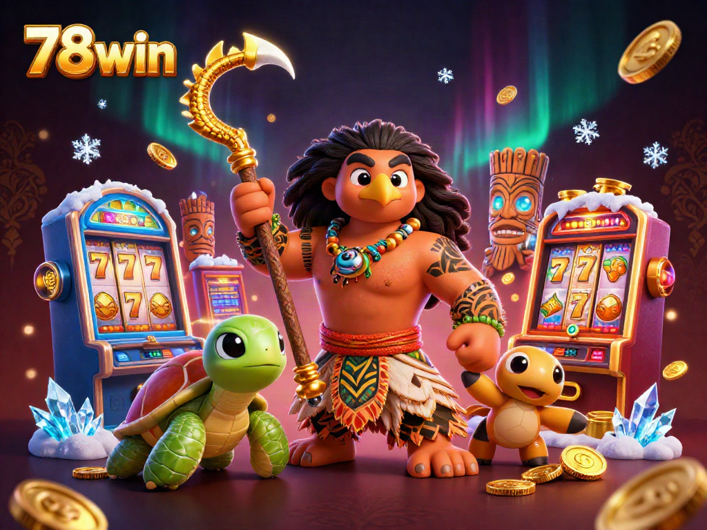 Engage in thrilling gameplay with 78win's vibrant slot machines and dynamic characters.