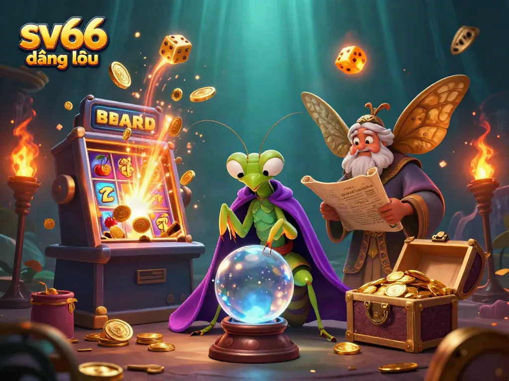 Experience sv66 đăng nhập with a mystical casino theme, showcasing vibrant 3D characters and captivating gaming elements.