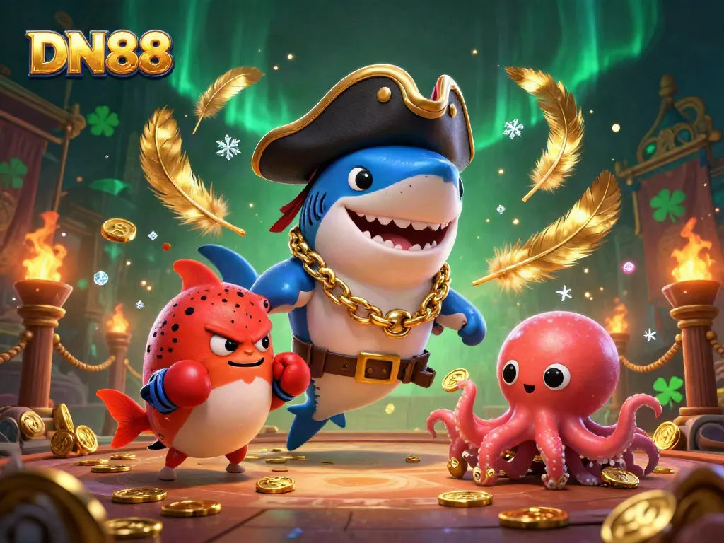 Engage with thrilling DN88 online casino experiences featuring vibrant gambling characters and elements.