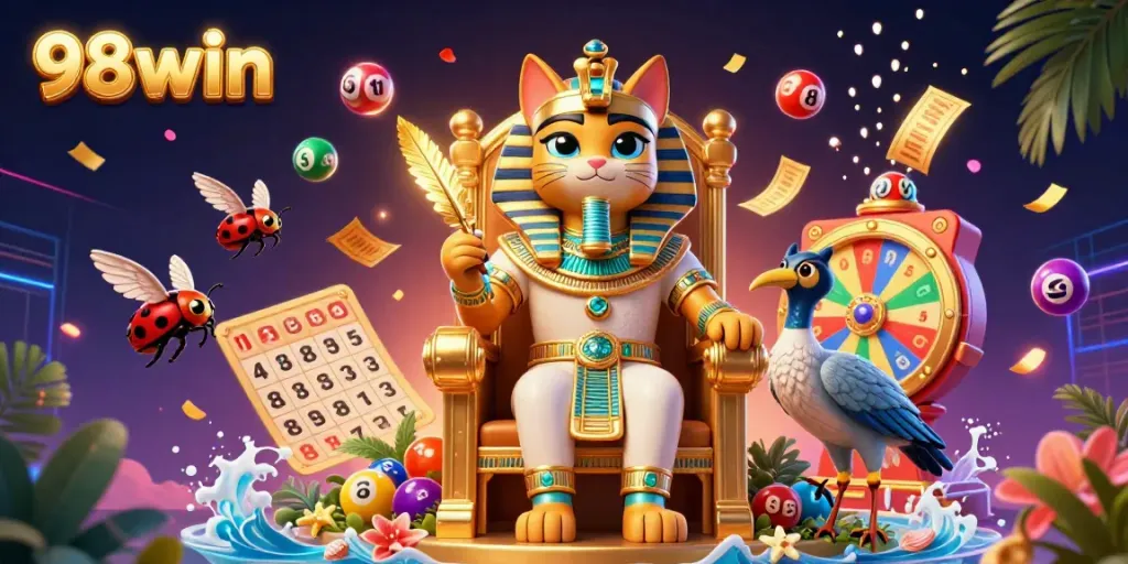 Engage in thrilling gaming fun at 98win with interactive lottery elements and stunning casino visuals.