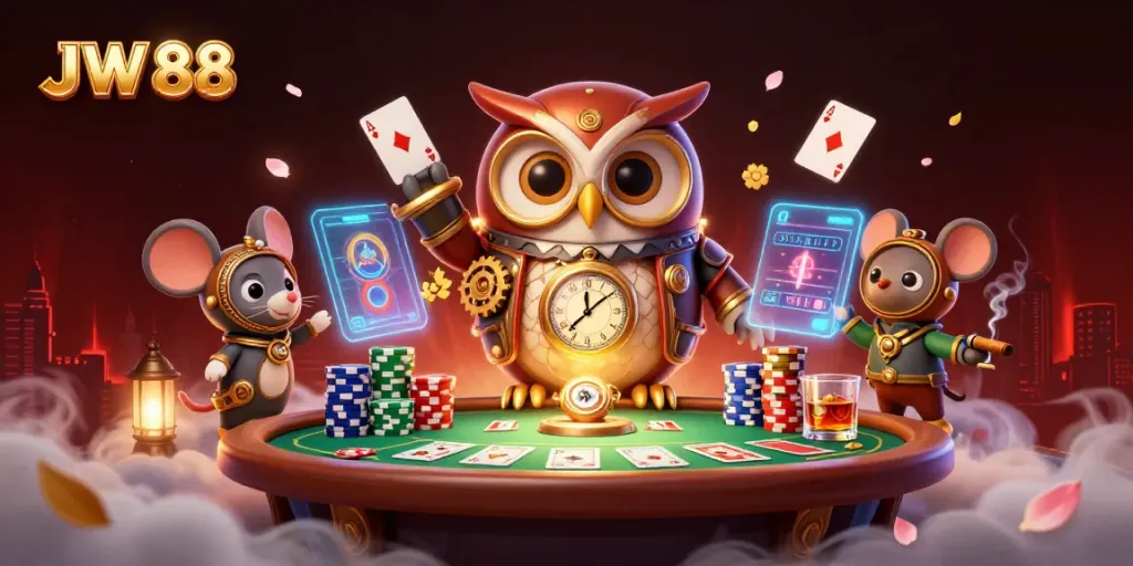 Experience exciting gameplay in JW 88 with vibrant casino elements and interactive characters.