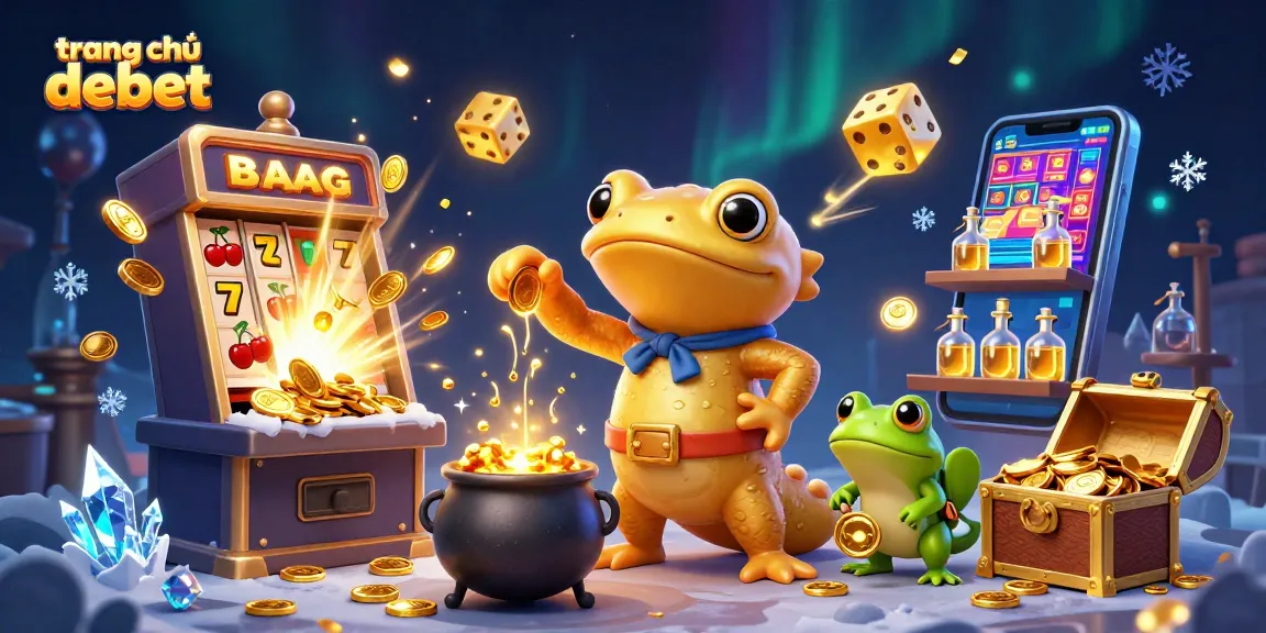 Experience the magic of trang chủ debet with a golden salamander and dazzling slot machine.