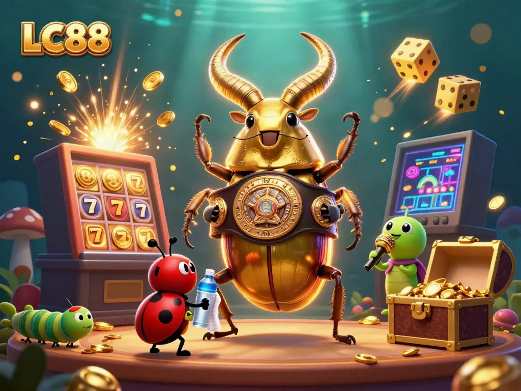 LC88 champions jackpot thrills with a vivid 3D scene of battles and winnings.