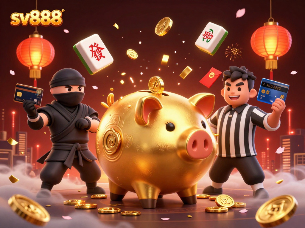 Spin the reels with sv888 at the lively casino, featuring exciting characters and vibrant elements.