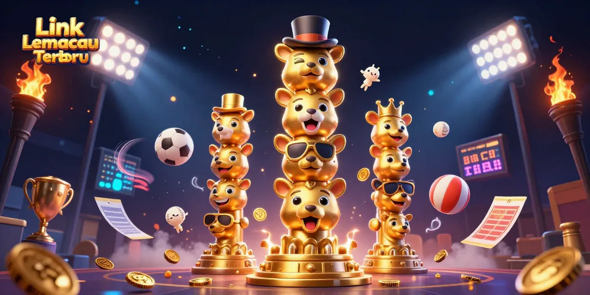 Engage with Link Lemacau Terbaru in a vibrant casino scene featuring animated characters and dynamic sports betting elements.