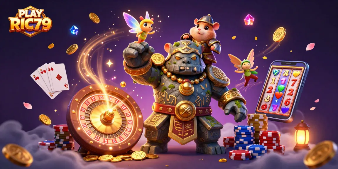 Experience the thrill of PLAY RIC79 with magical characters and vibrant casino elements